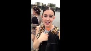 Dani and Lisa Cimorelli with Lauren Giraldo on set of \