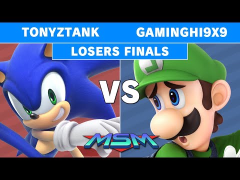 MSM Online 3 - GamingHI9x9 (Luigi) Vs TonyZTank (Sonic) Losers Finals - Smash Ultimate