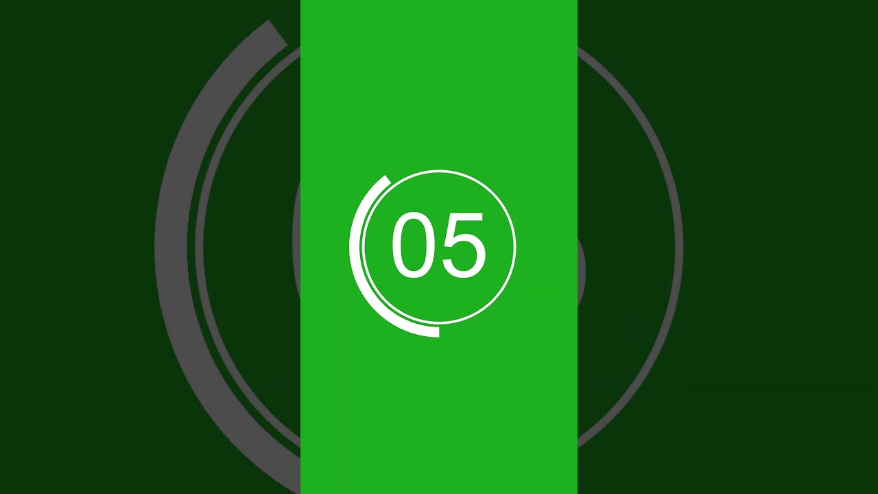15 second timer countdown video green and lime green portrait video 🕒️
