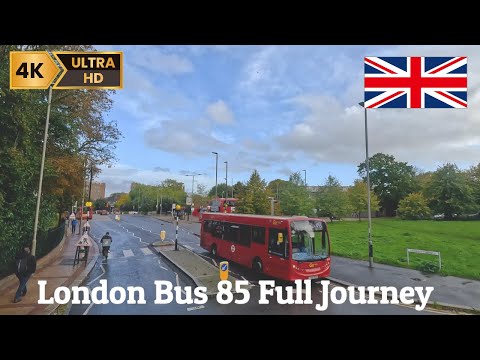 [4K] London bus ride 2023 | double decker bus route 85 Kingston to Putney Bridge