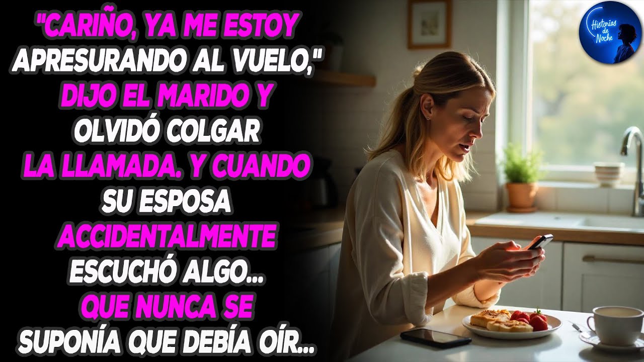 "Cariño, ya voy corriendo al vuelo." Y cuando su esposa accidentalmente escuchó algo, ella...