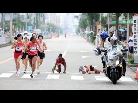 🏃‍♀️🔥【アジア大会】矢田みくにまさかの転倒…22キロ付近でバーレーン選手と接触も即座に復帰！最後まで走り抜く姿に注目集まる🇯🇵✨