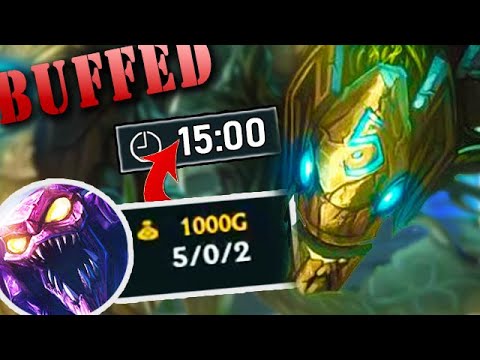 Skarner BUFFED! 1000g bounty at 15 mins (THIS IS SO GOOD FOR SOLO QUEUE)