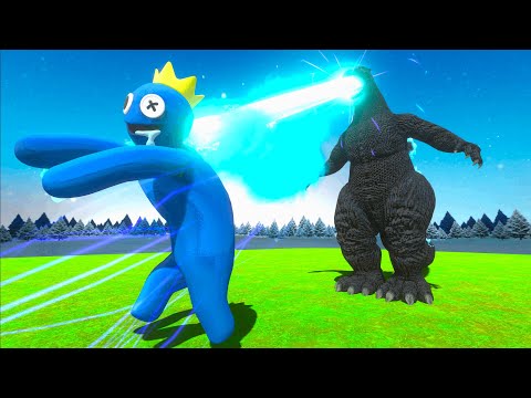 GIANT GODZILLA VS ALL RAINBOW FRIENDS - Animal Revolt Battle Simulator