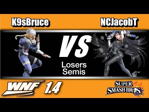 WNF 1.4 - K9sBruce (Sheik) Vs. SCB | NCJacobT (Ryu) Losers Semi - Smash Wii U