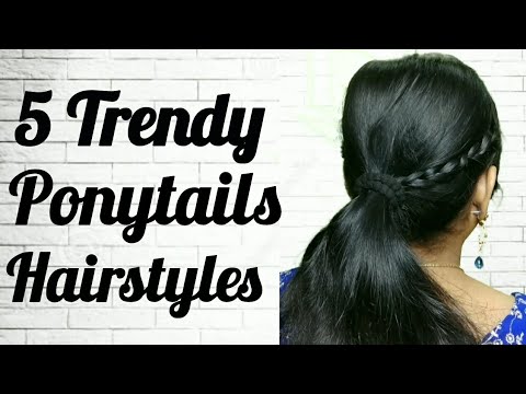 5 Everyday Ponytail Hairstyles | How to Make Topsy tail | Hairstyles Tutorial