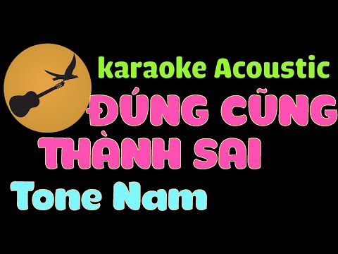 ĐÚNG CŨNG THÀNH SAI Karaoke Tone Nam Guitar - Beat