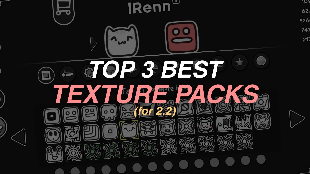 (HIGH ONLY) TOP 3 BEST GEOMETRY DASH TEXTURE PACK OF 2025 | Geometry Dash 2.2