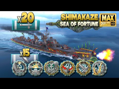 Destroyer Shimakaze: DD boss on map Sea of Fortune - World of Warships