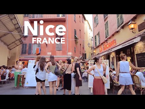 Nice, France - Old Town - Evening Walking tour - 4K UHD 60 fps