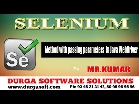 Selenium Method With Passing Parameters In Java Webdriver
