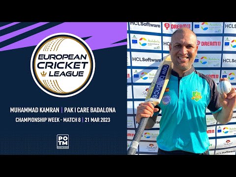 POTM: M.Kamran-Championship Week Match8 PIC vs FAR Highlights European Cricket League 2023 ECL23.092