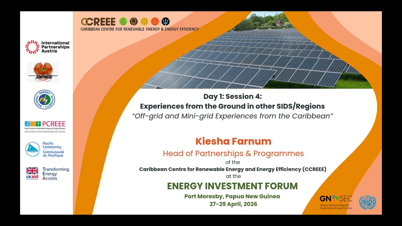 Kiesha Farnum, Head of Partnerships & Programmes, ENERGY INVESTMENT FORUM Port Moresby
