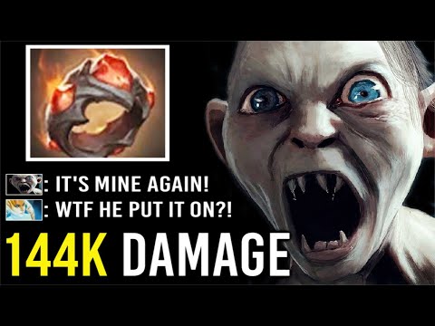 When Gollum Puts On The ONE RING! Crazy 144k Damage Mega WTF Comeback Epic Base Race Dota 2