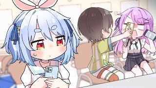 【手描き】話しかけてもらえるのをソワソワしながら待ってるぺこら【ホロライブ/兎田ぺこら/大空スバル】