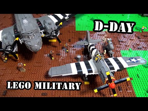 LEGO WWII D-Day Airborne Operations Prep Scene