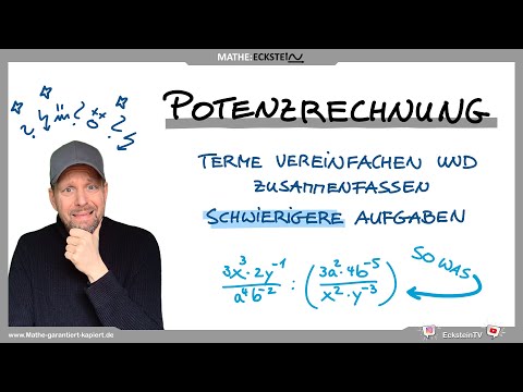 Potenzrechnung - Schwierigere Aufgaben - Terme vereinfachen und zusammenfassen