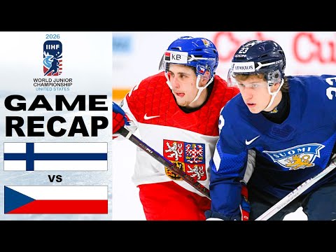 FINLAND vs CZECHIA HIGHLIGHTS | 2026 World Juniors