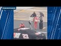 Aric Almirola and Bubba Wallace argue/shove on pit road at Charlotte