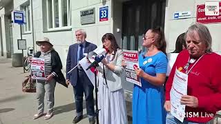Protest przeciwko zmianom w edukacji Łódź 26.08.2025