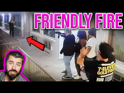Suspect Points AK At Cop, Gets His Friends SHOT!