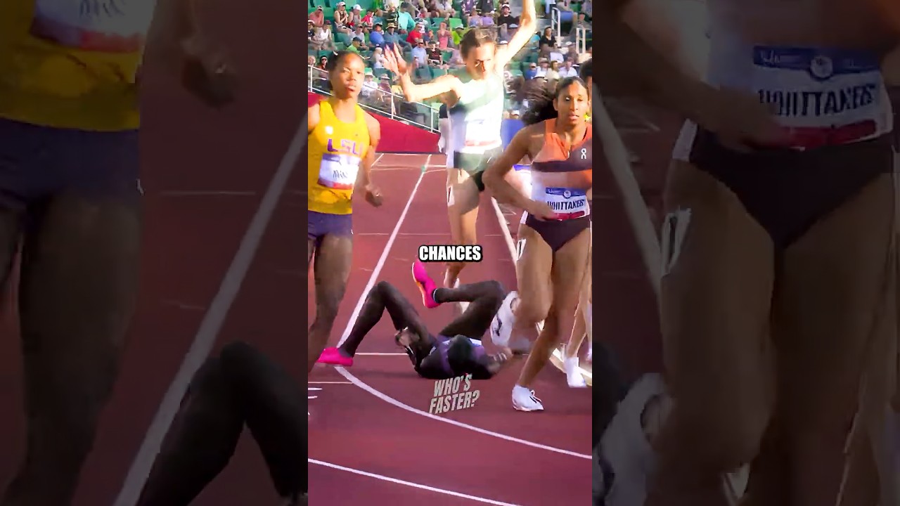 She Was Dropped But Then This Happened 😱 #trackandfield #athletics