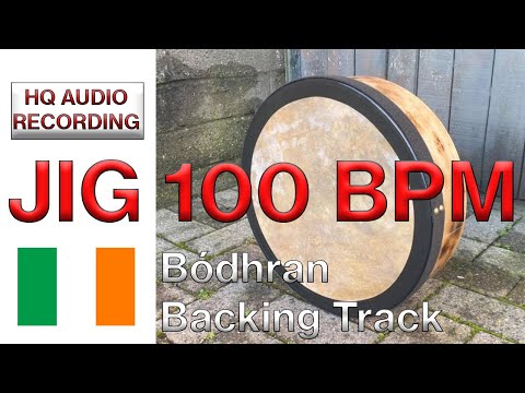 Bodhran Backing Track - Jig 100 BPM - Irish Traditional Music Drum Track
