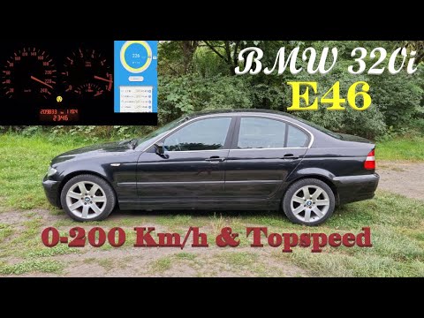 BMW 320i E46 (170 PS/210 NM) 0-200 Km/h Acceleration & Topspeed Dragy GPS