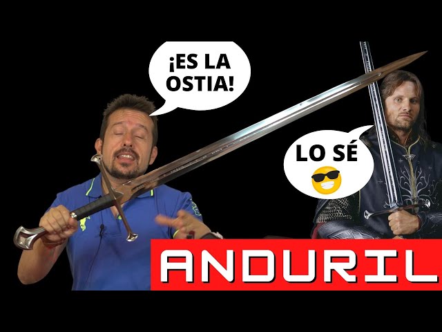 Vídeo relacionado con AMONT | Espada Andúril Decorativa El Señor de los Anillos | Réplica Sin Filo de Bambú con Runas para Exhibición Coleccionista | EYM