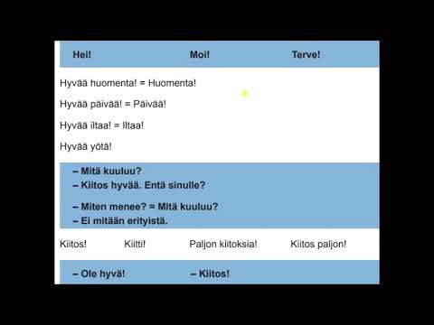 Greetings in Finnish - for beginners