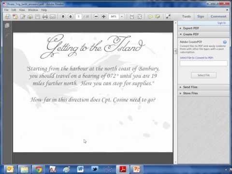 Maths ROTW 11 - Pirate Trigonometry