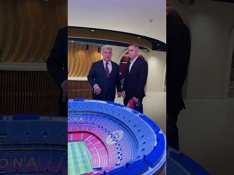 Fermín checking out the new SPOTIFY CAMP NOU 🏟️ #fcbarcelona #shorts