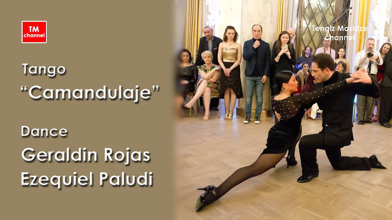 Tango “Camandulaje”. Geraldin Rojas with Ezequiel Paludi on nightly milonga in Moscow. Танго.