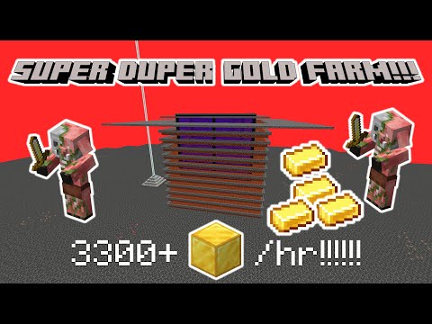 Very Fast Gold Farm, 3300+ Gold Blocks/hr! Minecraft 1.20