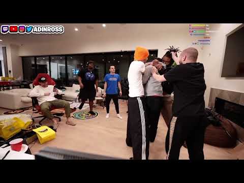 Crazy Fight on Adin Ross Stream Cuffem & FaZe Adapt Fight