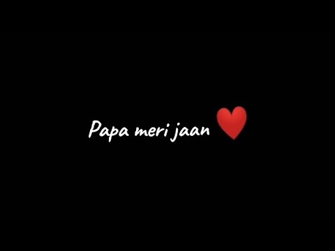 ANIMAL: Papa meri jaan ❤️ || Black screen status || Ranbir Kapoor || Rocking world