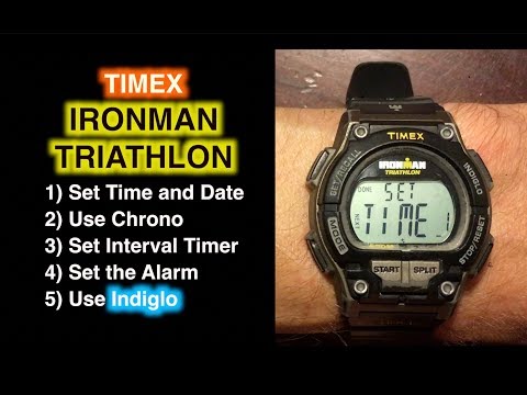 How to Set Timex Ironman Triathlon - Set Time, Date, Chrono, Timer, and Alarm