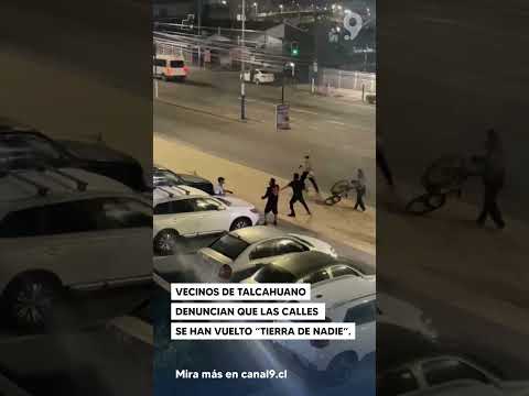 Sujetos se enfrentan con estoques en plena calle en Talcahuano