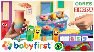 Aprenda as Cores com a Turma | Veículos & Jogos Incríveis | Desenhos Educativos | BabyFirst