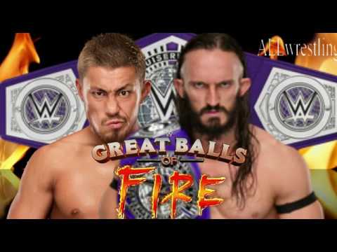 Neville vs Akira Tozawa - WWE Cruiserweight Championship Match: Raw : 8 /14/ 2017