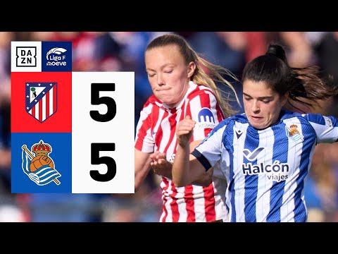Atlético de Madrid vs Real Sociedad (5-5) | Resumen y goles | Highlights Liga F