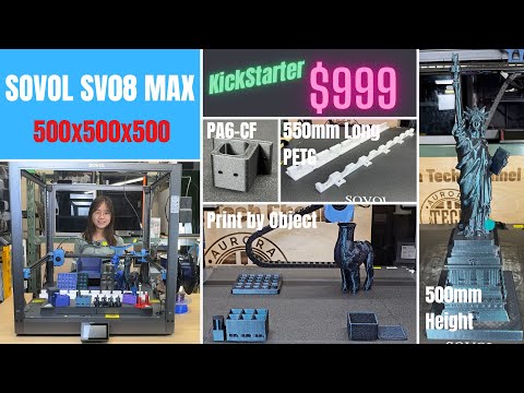 Sovol SV08 MAX 500×500×500mm 3D Printer: A Massive CoreXY Klipper-Based Large-Format 3D Printer