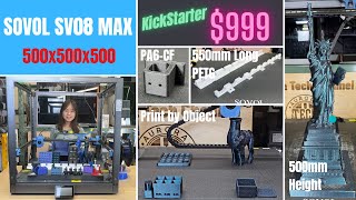 Sovol SV08 MAX 500×500×500mm 3D Printer: A Massive CoreXY Klipper-Based Large-Format 3D Printer