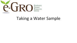 Water Sampling
