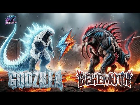 Godzilla vs Behemoth | Opening Match of the Monster Tournament | Monster Arena AI