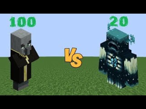 100 Evoker Vs 20 Warden | Minecraft mob battle | Minecraft arena