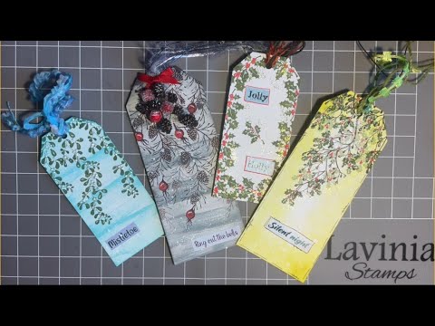 Festive Tags by Jo Rice - A Lavinia Stamps Tutorial