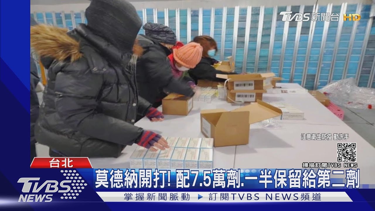 莫德納開打!配7.5萬劑、一半保留給第二劑