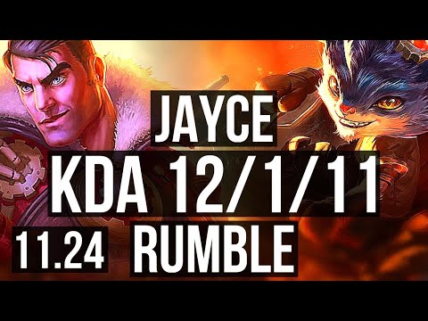 JAYCE vs RUMBLE (TOP) | 12/1/11, Legendary, Rank 12 Jayce | NA Challenger | 11.24