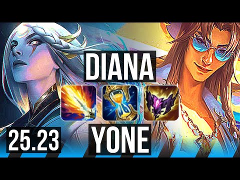 DIANA vs YONE (MID) | KR Master | 25.23